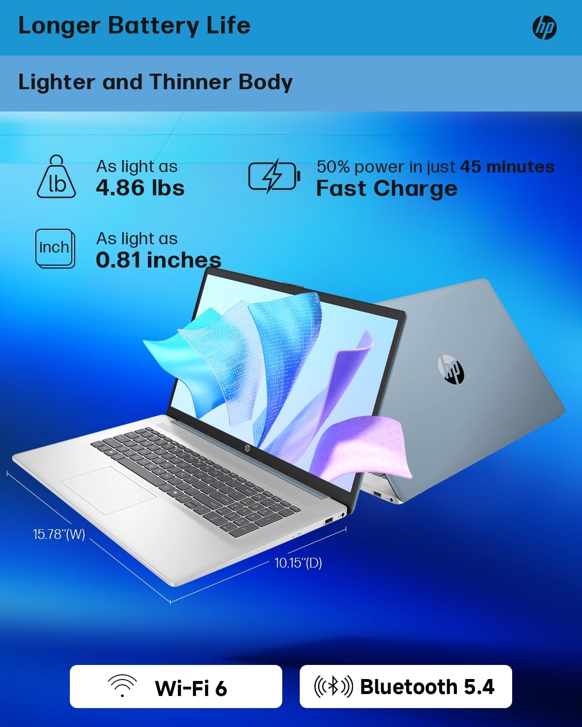 HP 17.3 Touchscreen Laptop for Business, Intel Ultra 7 255U Up to 5.2GHz, 32GB DDR5, 1TB SSD, Backlit KB, Fingerprint Reader, Wi-Fi 6, Windows 11 Pro, W/RECOLX AI Voice Recorder, REDRAGON Accessories