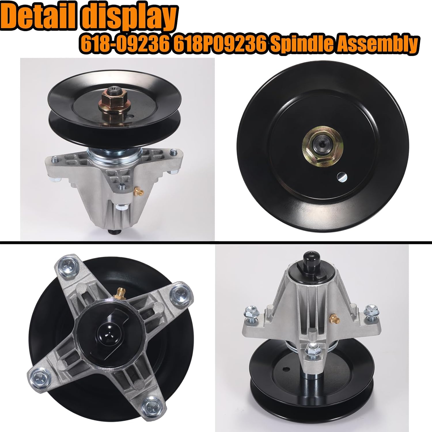 3Pack 618P09236 Mower Deck Spindle Assembly for Cub Cadet XT1-GT54 ST54, ZT1-54, ZT2-54 ZTS2-54 for Craftsman Z5800 Troy Bilt Mustang 54XP MTD 54' Spindle Replace 618-09236 with Mounting Bolts Threads