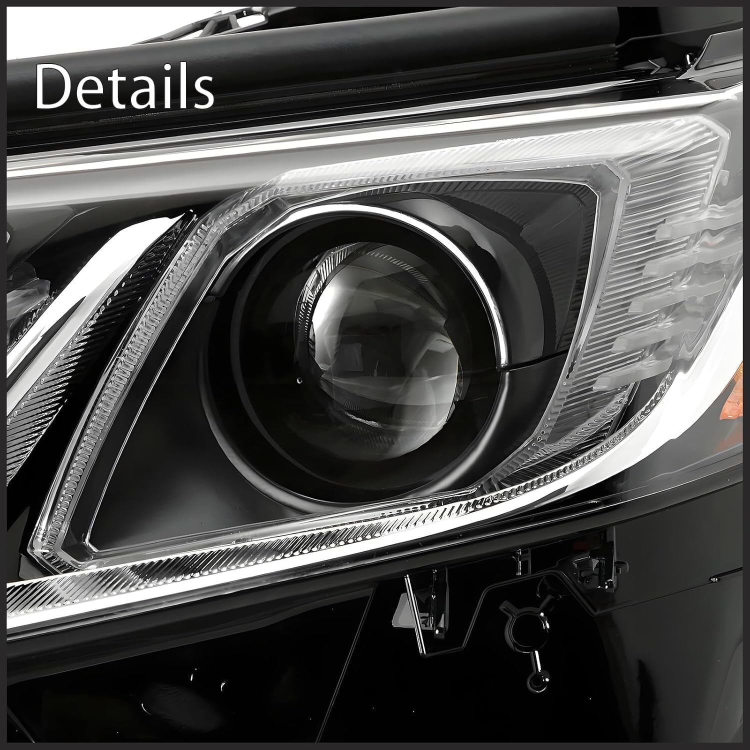 Right Passenger Side LED Projector Headlights Assembly For 2018-2024 Toyota Camry L LE SE TRD Sedan Replacement front bumper Headlamps Black Housing Clear Lens(RH)