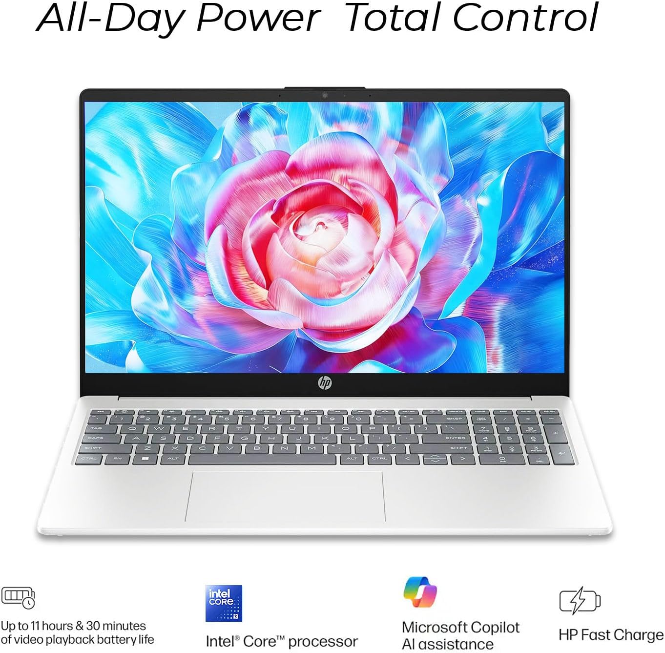 HP Newly Designed 15.6' Laptop with Microsoft Office for Home Business Student, Intel 13th 8 Cores i3 CPU (Beat 11th i5), 8GB RAM | 640GB Storage (128GB PCIe SSD + 512GB Portable Drive), Windows 11