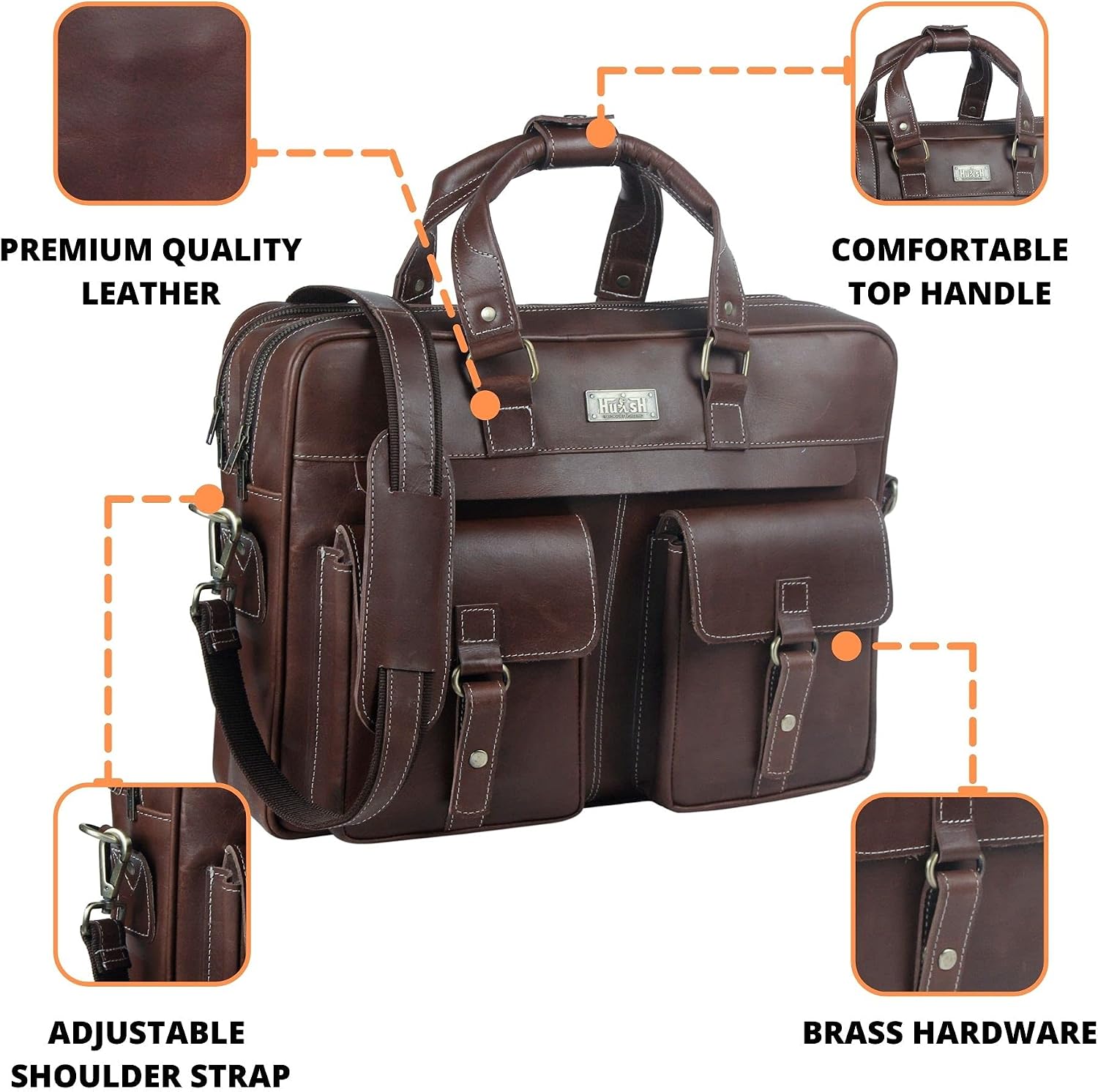 Genuine Leather briefcases for men 17 inches computer bag for mens | Laptop bag, Work bag, Business and Office Bag