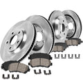 Callahan Brake Parts Front and Rear Brake Kit For Hyundai Sonata 2020-2022, Kia K5 2021-2023 [Model Specific] Replacement Brake Rotors with Ceramic Brake Pads