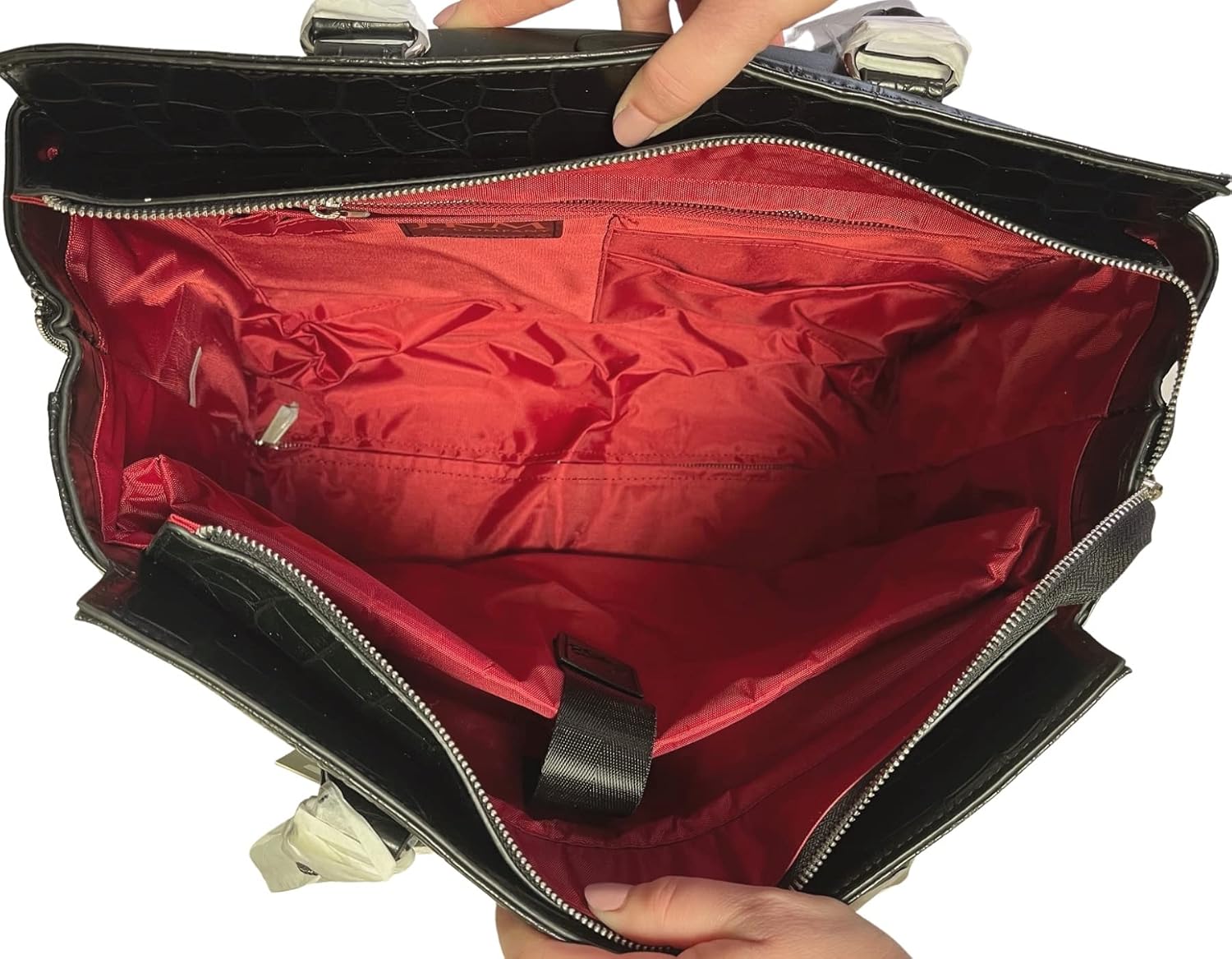 JKM & Company Rolling Laptop Bag for Women | Designer Wheeled Briefcase | Fits 13-17' Laptops | Office Travel Computer Case