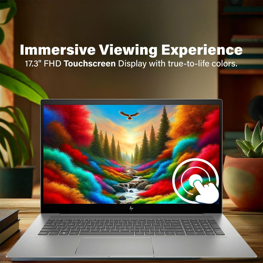 HP Envy 17.3' FHD Touchscreen Laptop | Intel Core i7-1260P | Intel Iris Xe Graphics | 16GB RAM | 1.5TB Storage | Wi-Fi 6 | Win 11 | Audio by Bang & Olufsen | Backlit Keyboard | w/WOWPC Bundle