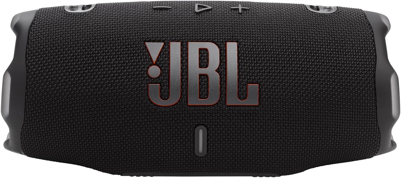 JBL Charge 6 - Portable Waterproof & Drop-Proof Bluetooth Speaker, Bold JBL Pro Sound with AI Sound Boost, 28Hrs of Playtime, Built-in powerbank & Comes with a Sturdy/Removable Carrying Strap (Black)