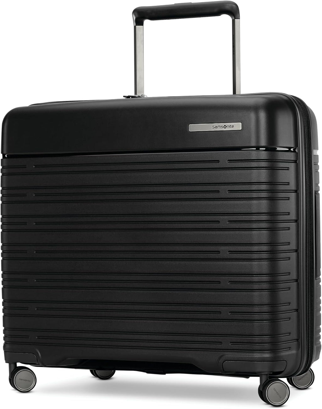 Samsonite Elevation Plus - Medium Hardside Luggage - Scratch Resistant Polypropylene Shell, RightHeight™ Adjustable Handle, Integrated AirTag Holder, TSA Lock, WetPak™ Compartment - Triple Black
