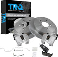 TRQ Rear Brake Pad and Rotor Set Ceramic Rotors Calipers Hoses Compatible with 1999-2003 Ford F-150 2004 F-150 Heritage