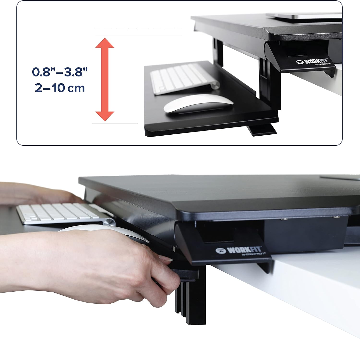 Ergotron – WorkFit-TX Standing Desk Converter, Dual Monitor Sit Stand Ergonomic Desk Riser for Tabletops – 32 Inch Width, Black