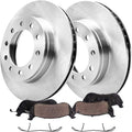 Detroit Axle - 4pc Front Brake Kit for 2004-2005 Volkswagen Passat, Disc Brake Rotors Ceramic Brakes Pads with Hardware Replacement : 11.34' inch Rotor