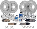 Detroit Axle - Brake Kit for 2007-2010 Nissan Altima Disc Brake Rotors Ceramic Brakes Pads Brake Calipers 2008 2009 Replacement [11.65 inch Front & 11.46 inch Rear Rotors]
