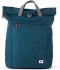 ORI LONDON Travel Backpack - Large Water-Resistant Nylon Rolltop Laptop Backpack for Men & Women - The Finchley - Teal