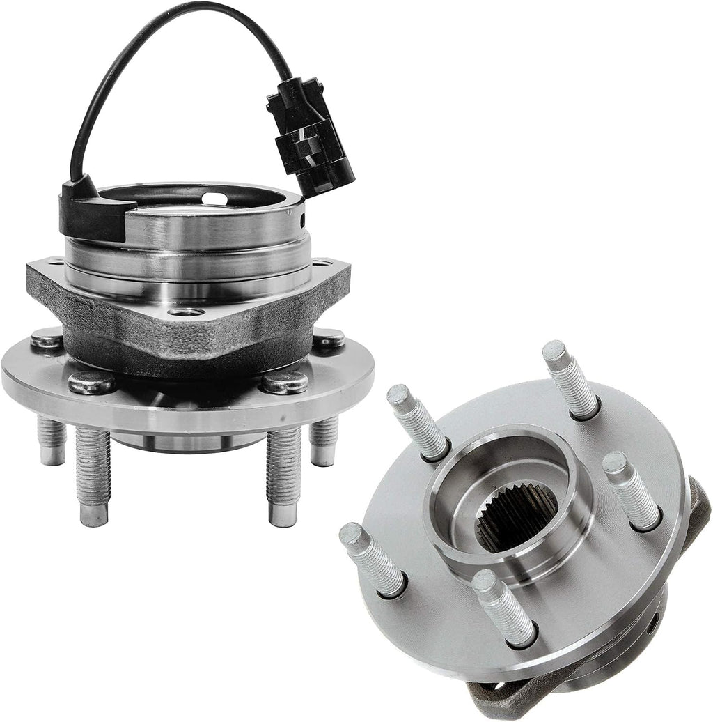 Detroit Axle - Front Brake Kit for Chevrolet 2004-2005 2009-2012 Malibu Pontiac 06-10 G6 Saturn 07-09 Aura, Disc Brake Rotors Ceramic Brakes Pads Wheel Bearing Hubs Replacement : 11.65' inch Rotor