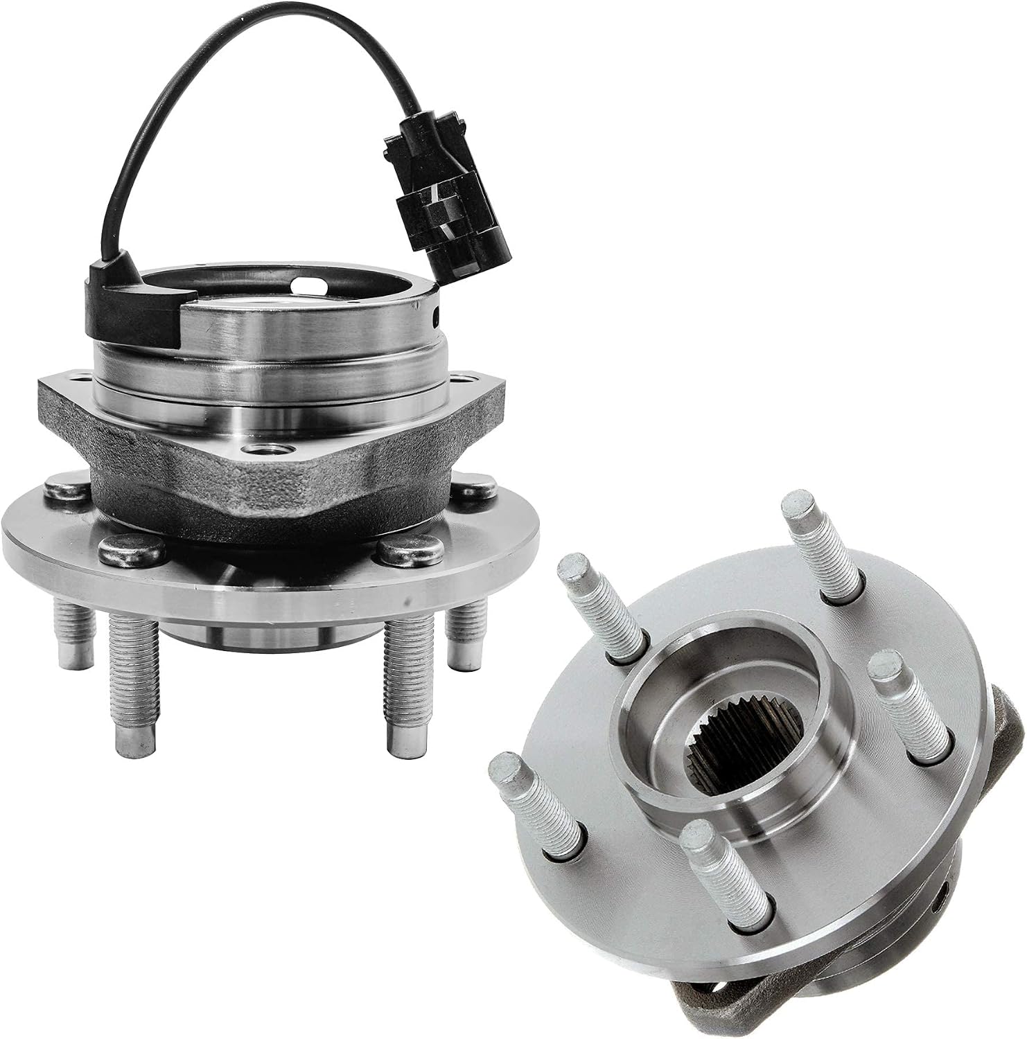 Detroit Axle - Front Brake Kit for Chevrolet 2004-2005 2009-2012 Malibu Pontiac 06-10 G6 Saturn 07-09 Aura, Disc Brake Rotors Ceramic Brakes Pads Wheel Bearing Hubs Replacement : 11.65' inch Rotor