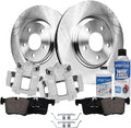 Detroit Axle - Front Disc Rotors and Pads Kit Calibers w/Bracket Replacement for 428i 430i xDrive Gran Coupe - 8pc Set