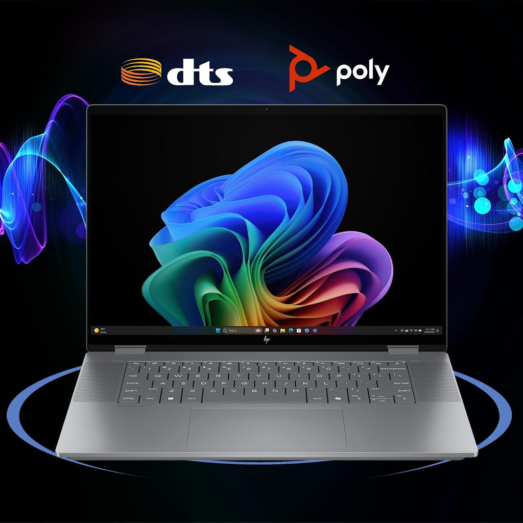 HP OmniBook X Flip 2-in-1 Laptop 16' WUXGA IPS Touch (400nits) AMD 6-core Ryzen AI 5 340 (Up to 50 Tops) 16GB DDR5 512GB SSD for Designer Business Professional Work Win11Pro ICP Hub