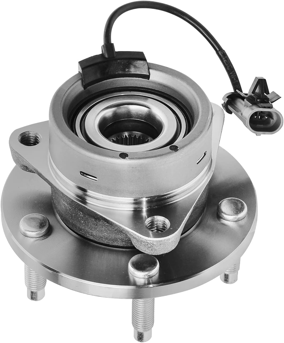 Detroit Axle - 5-Lug Front Brake Kit for 2007-2010 Chevrolet Cobalt Pontiac G5, Wheel Bearing Hubs Disc Brake Rotors Ceramic Brake Pads 2008 2009 Replacement