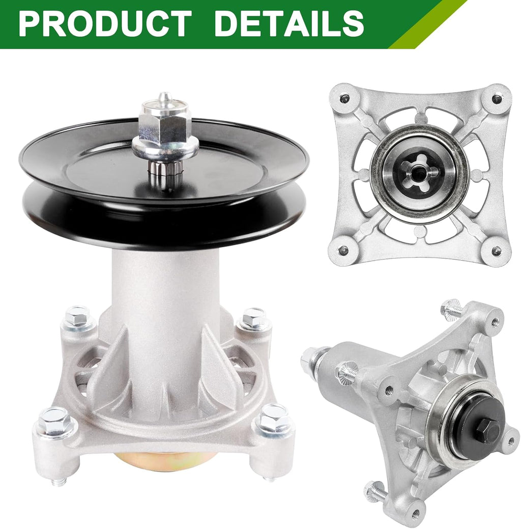 54 Inch Mower Deck Rebuild Kits - Fits Husqvarna LGT24K54 LGT2554 LGT2654 YTH2454 Poulan Pro PB22H54BF with 54' Deck 3 Spindles (187292) 3 Blades (187254/187256) 3 Pulley (153535) 1 Belt (21546382)