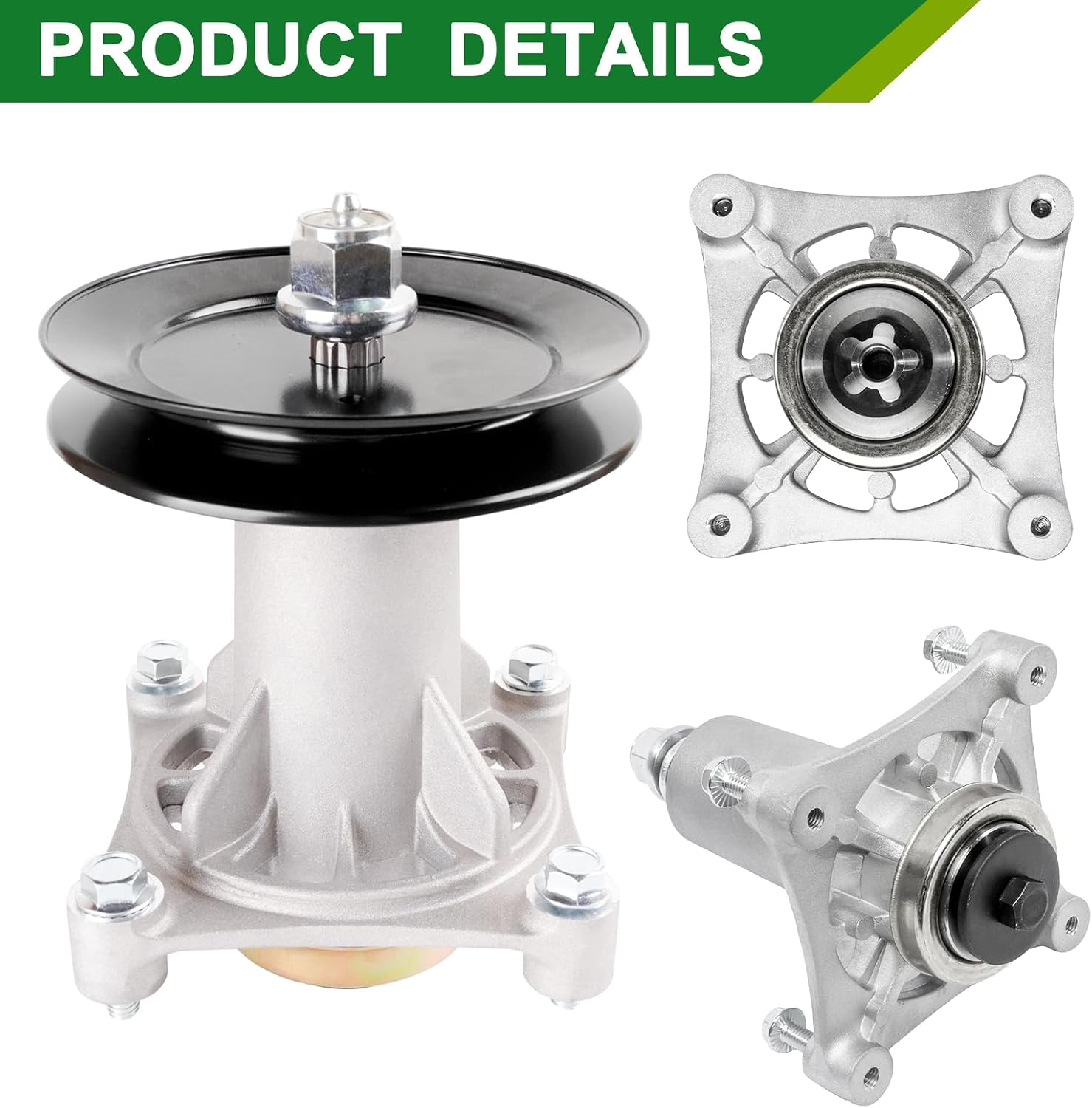 54 Inch Mower Deck Rebuild Kits - Fits Husqvarna LGT24K54 LGT2554 LGT2654 YTH2454 Poulan Pro PB22H54BF with 54' Deck 3 Spindles (187292) 3 Blades (187254/187256) 3 Pulley (153535) 1 Belt (21546382)