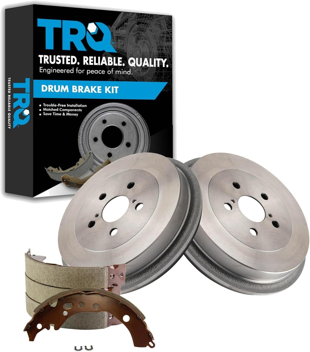 TRQ Rear Brake Pads & Rotors Kit Compatible with 2009-2019 Toyota Corolla