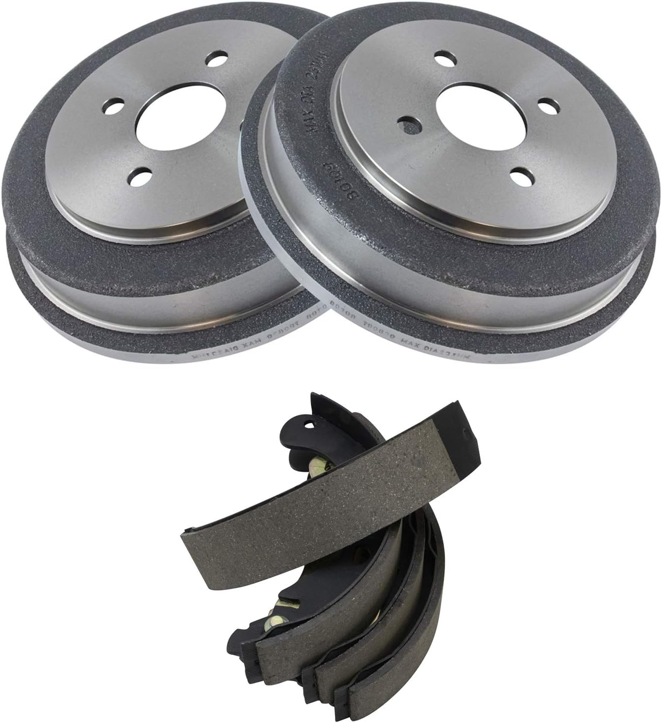 TRQ Brake Drum & Shoe Rear Kit Compatible with Chevy Cobalt Pontiac G5 Saturn Ion