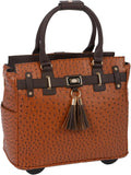 JKM & Company Rolling Laptop Bag for Women | Designer Wheeled Briefcase | Fits 13-17' Laptops | Office Travel Computer Case