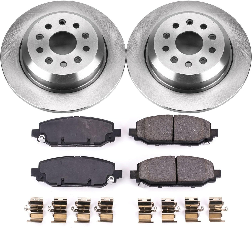 PowerStop Rear Brake Kit for Jeep Wrangler 2018-24 - Z17 Ceramic Brake Pads & Disc Rotors Replacement, KOE7942