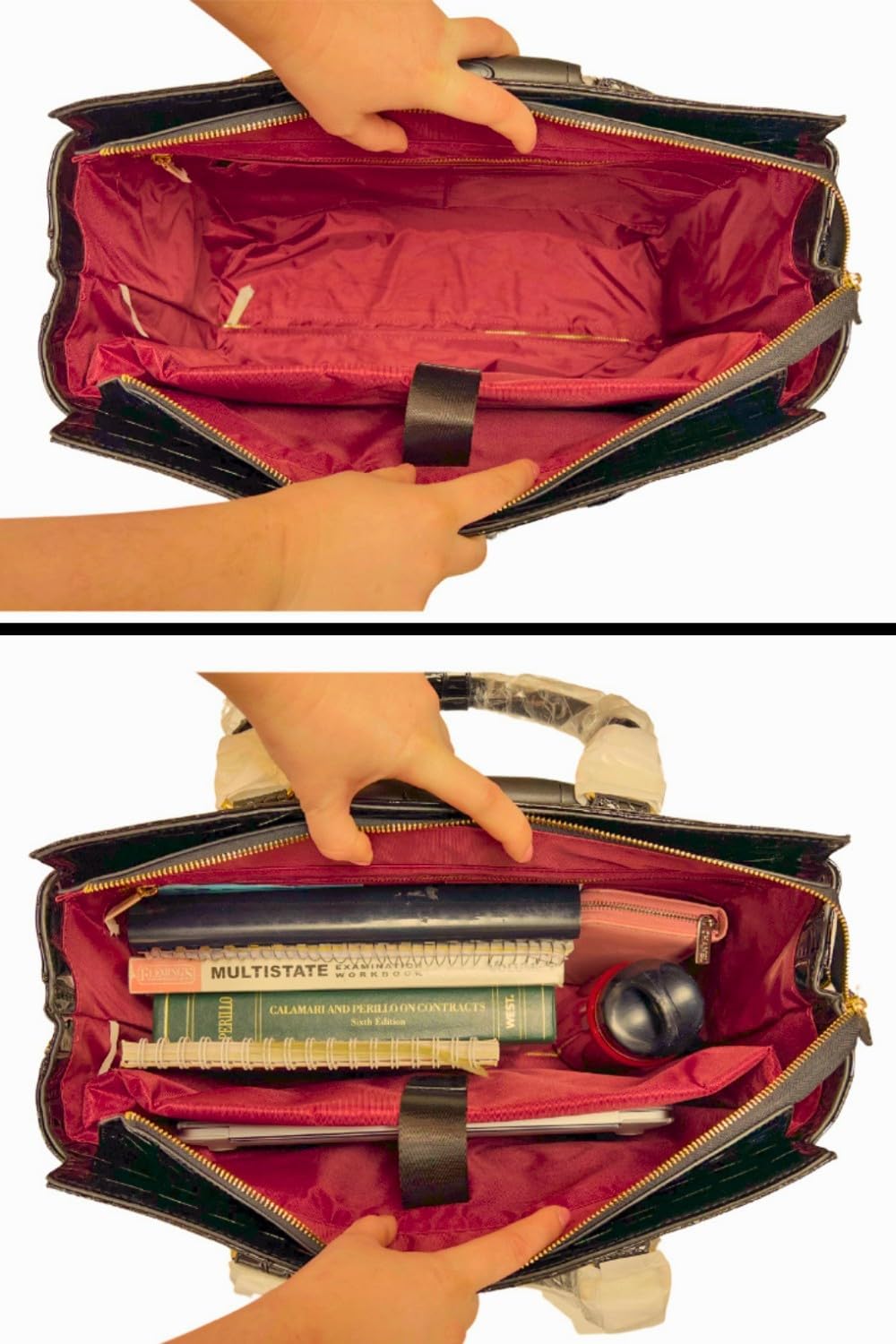 JKM & Company Rolling Laptop Bag for Women | Designer Wheeled Briefcase | Fits 13-17' Laptops | Office Travel Computer Case