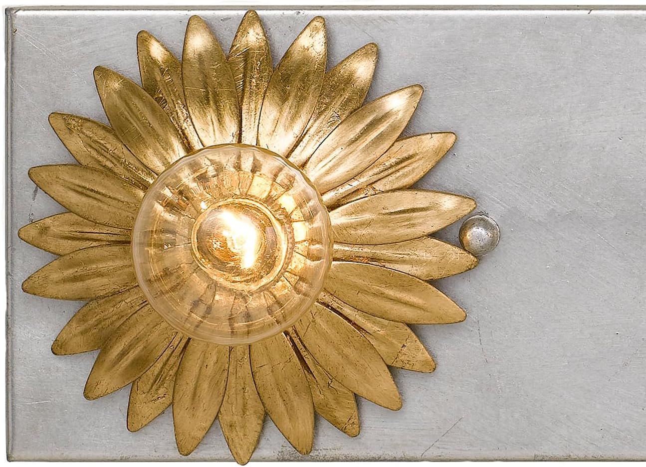 Crystorama Broche 5 Light Antique Gold + Antique Silver Bathroom Vanity