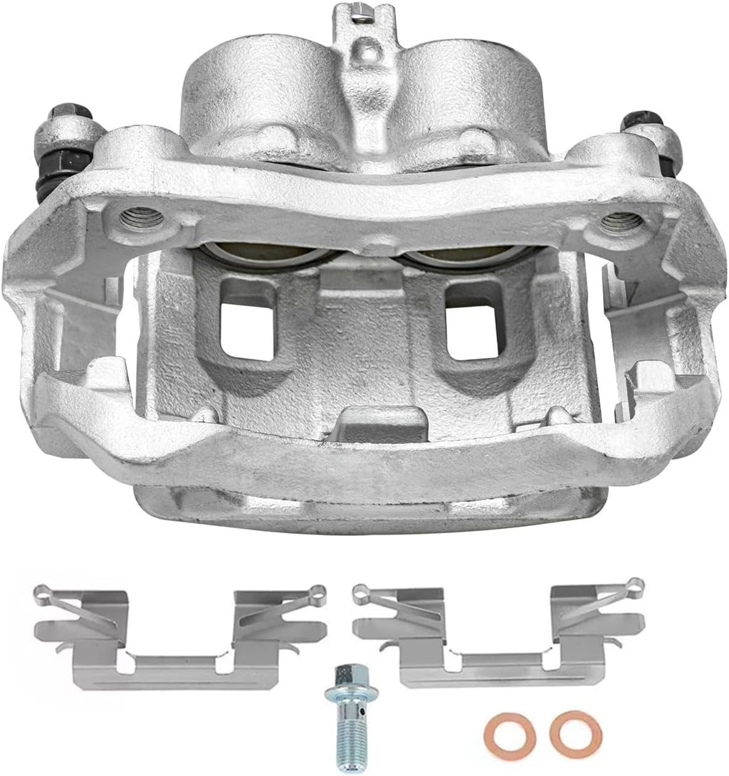Detroit Axle - 2pc Front Brake Calipers for 2005-2019 Nissan Frontier 2009-2012 Suzuki Equator Disc Brake Calipers w/Brackets Replacement Brake Caliper