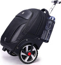 WMHYLYH 22 Inch Rolling Backpack, Waterproof Backpack with Wheels for Business and Travel Commuter, Carry on Laptop Backpack for Women and Men Adult (black)