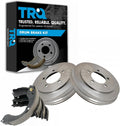 TRQ Brake Drum & Shoe Rear Set Kit Compatible with Chrysler Dodge Jeep