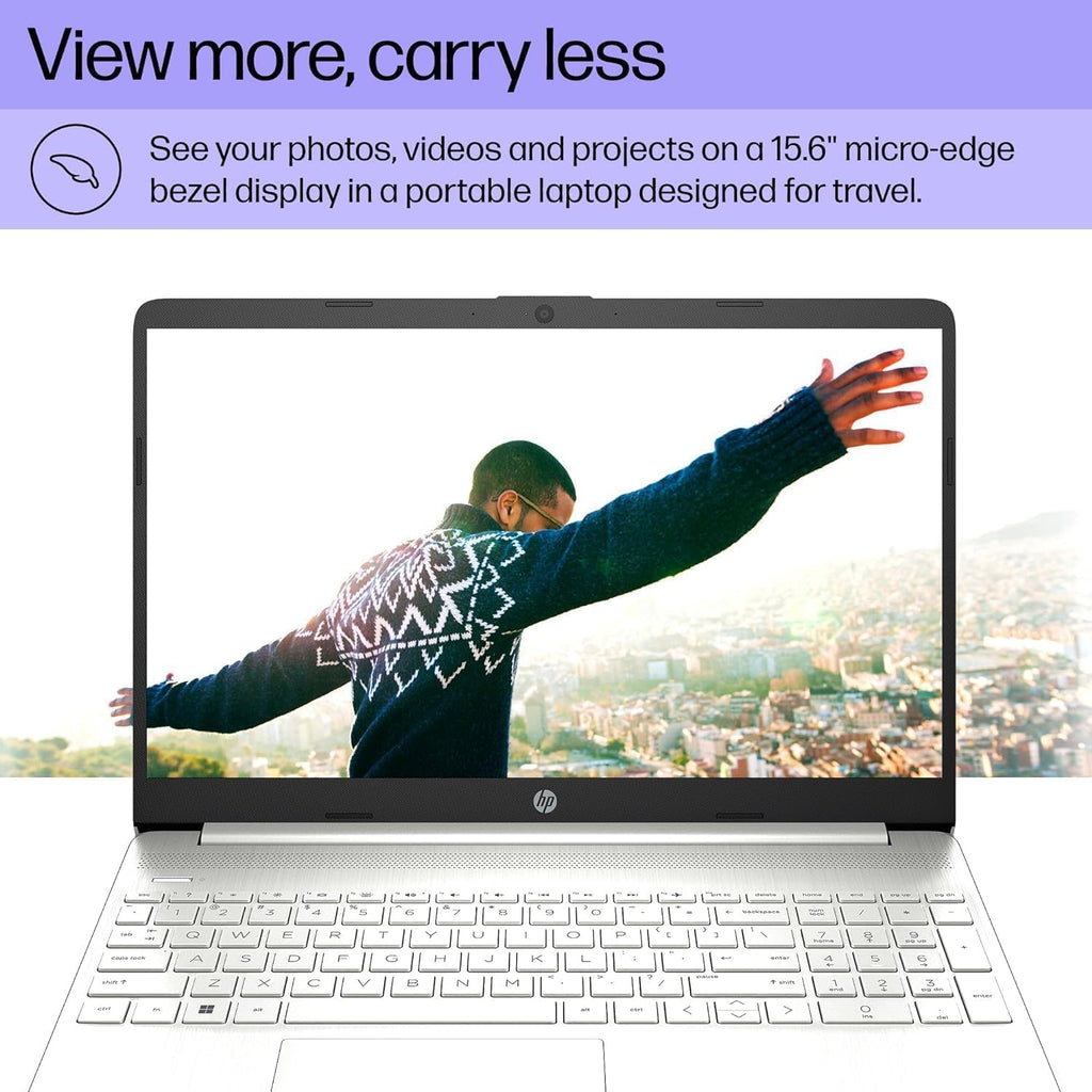 HP 15 Laptop (15.6' FHD Anti-glare, Intel Core i5 Processor, 8GB RAM, 256GB SSD) for Business, Student, Home, 10-Hr Long Battery Life, Type-C, HDMI, Numpad, Webcam, Wi-Fi, Windows 11 Home, Silver