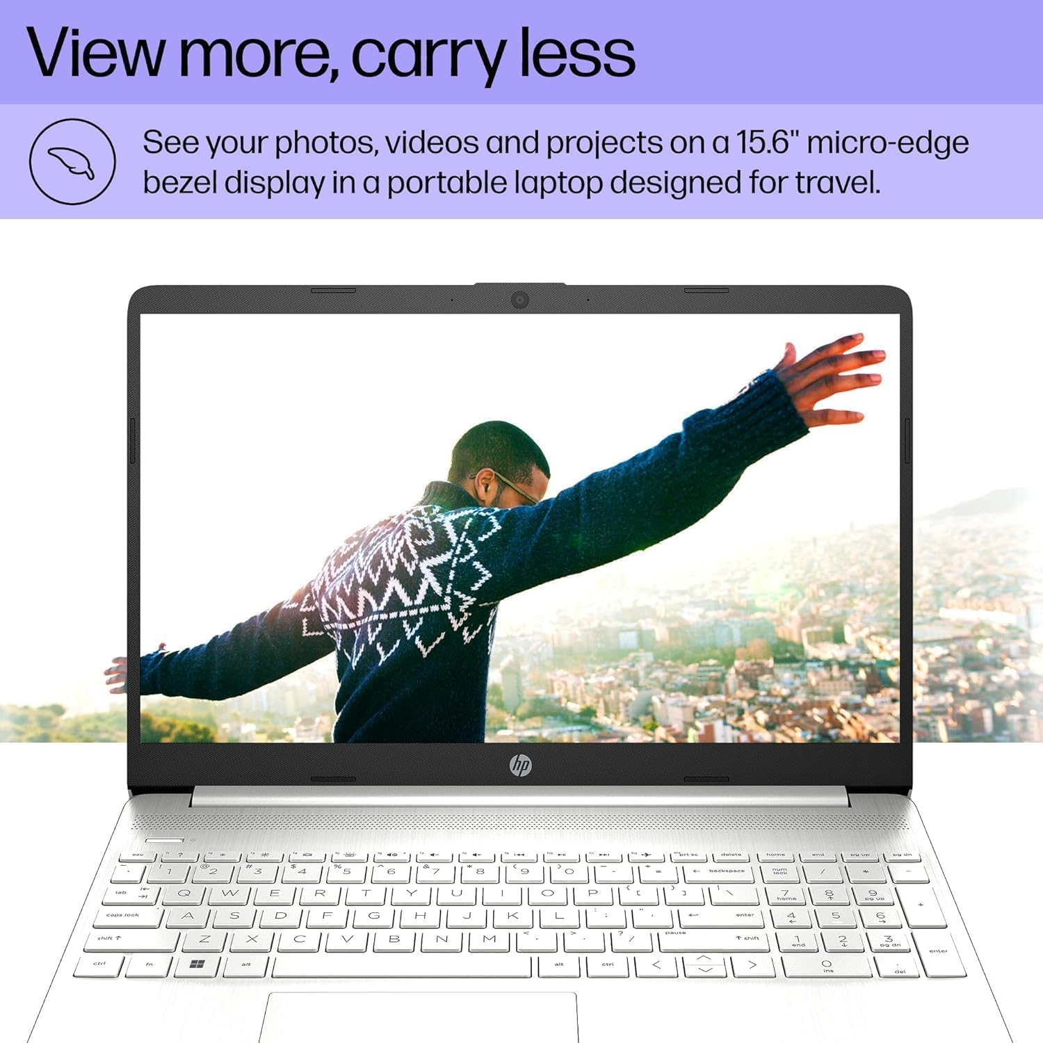 HP 15 Laptop (15.6' FHD Anti-glare, Intel Core i5 Processor, 8GB RAM, 256GB SSD) for Business, Student, Home, 10-Hr Long Battery Life, Type-C, HDMI, Numpad, Webcam, Wi-Fi, Windows 11 Home, Silver