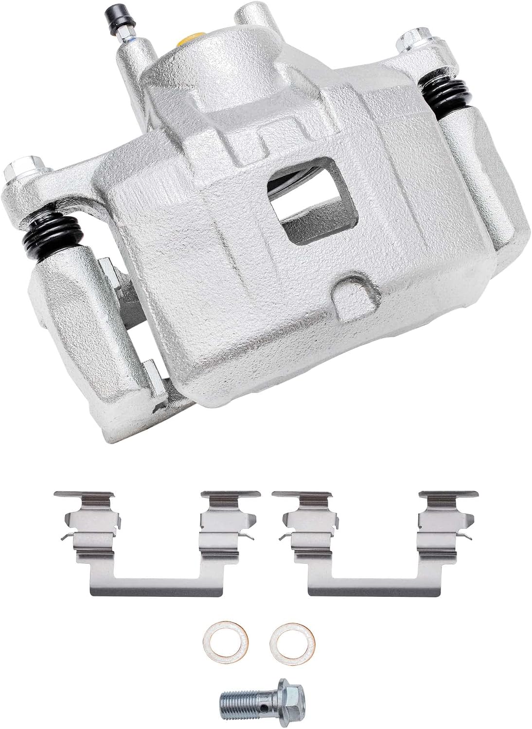 Detroit Axle - Front Disc Rotors Brake Pads Right Caliper Replacement for 2007-2014 Chrysler Sebring 200 Avenger Caliber Compass Patriot - 5pc Set