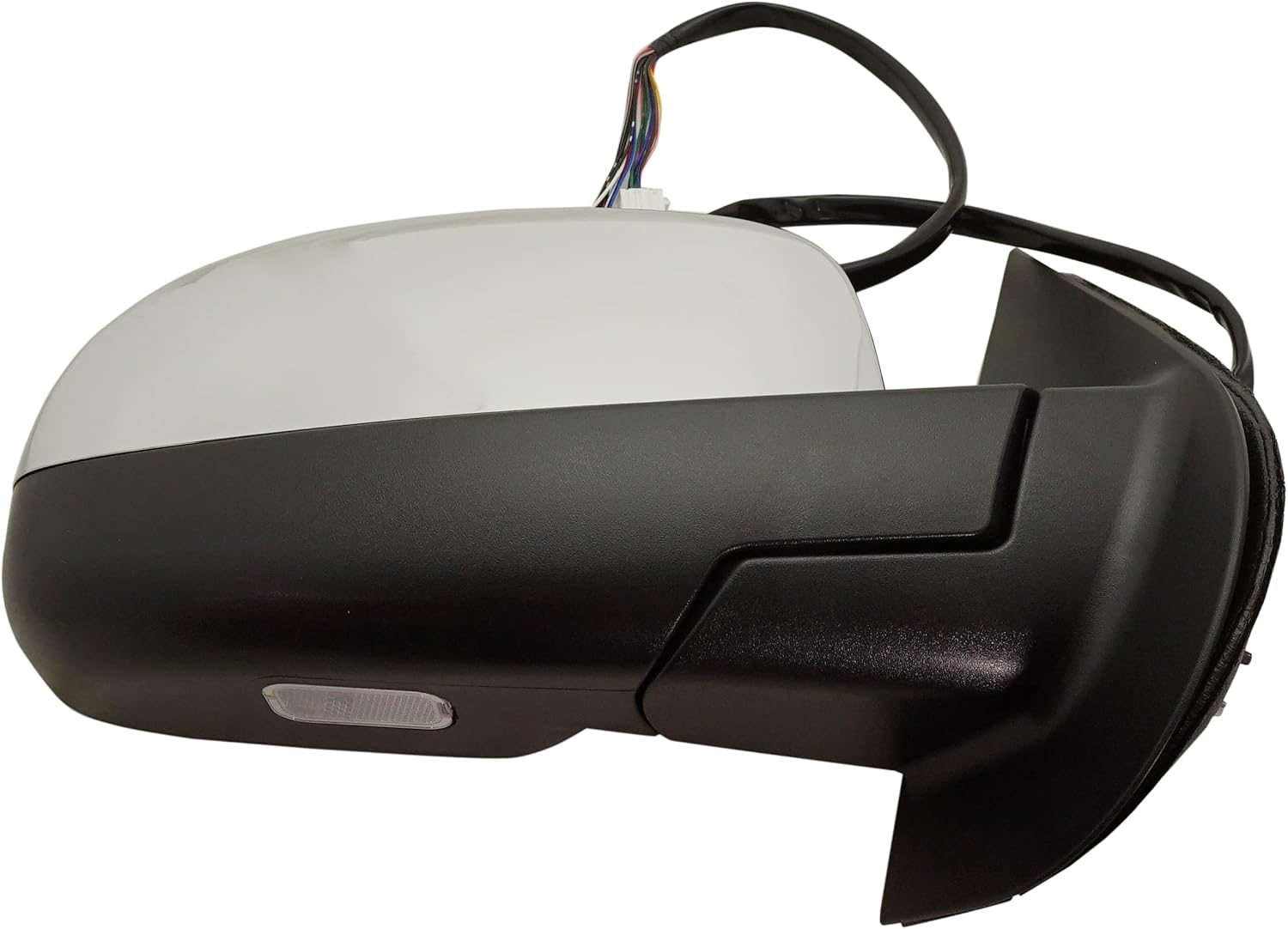 Kool Vue Left & Right Power Heated Mirrors for Chevrolet Tahoe Suburban 1500 GMC Yukon 2007-2014 Power Fold With Signal Light, Blind Spot Monitor, Memory & Puddle Lamp; Without Auto-Dimming Chrome