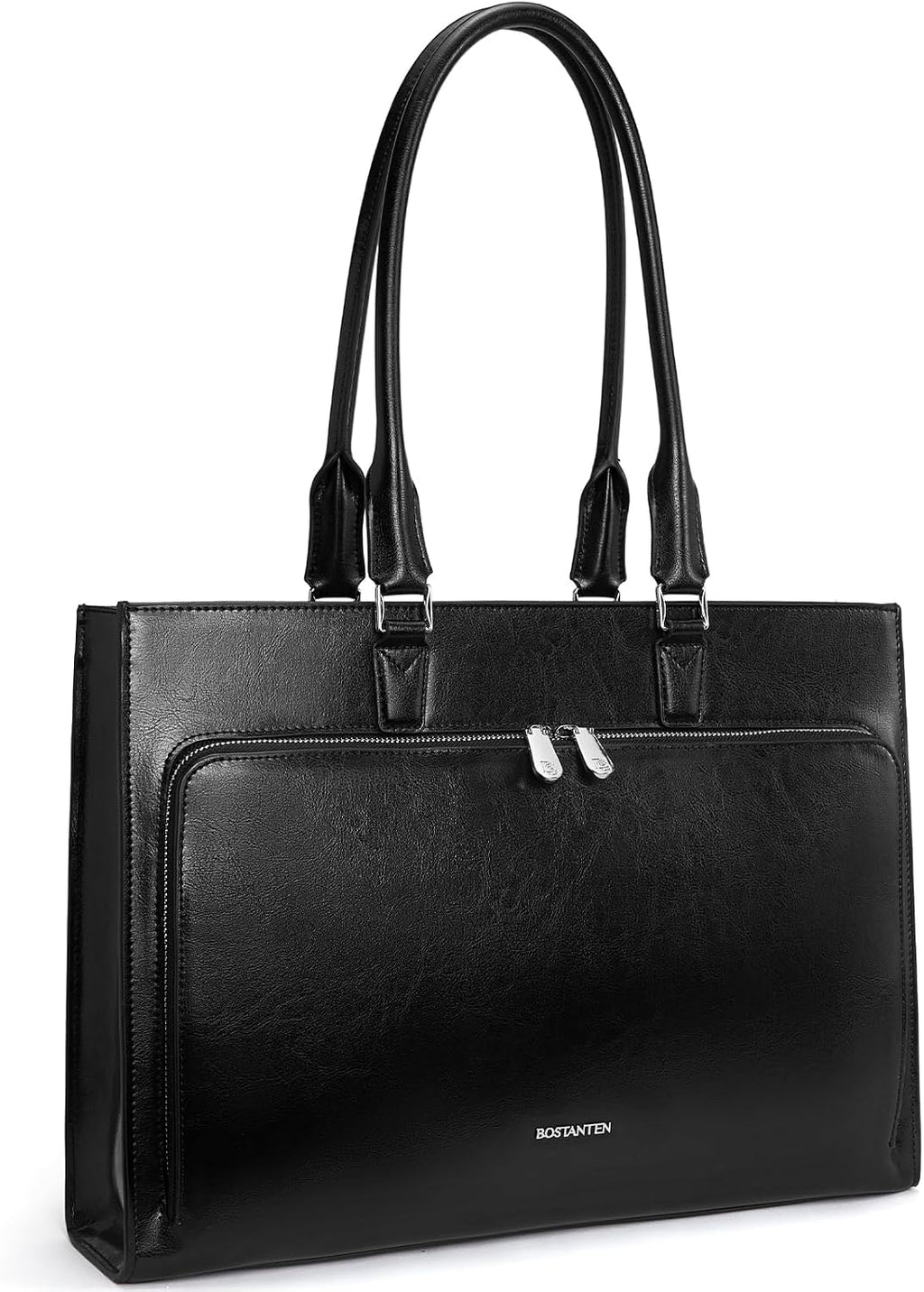 BOSTANTEN Leather Briefcase for Women Vintage 15.6 inch Laptop Bag for Women Business Tote Shoulder Handbag