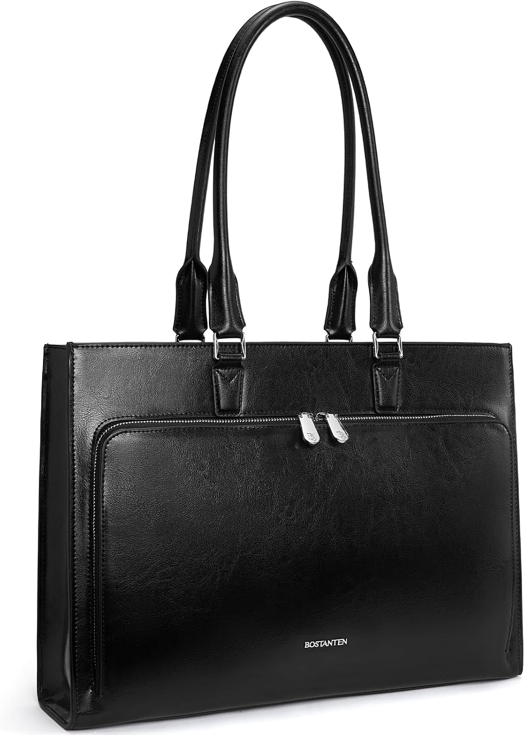 BOSTANTEN Leather Briefcase for Women Vintage 15.6 inch Laptop Bag for Women Business Tote Shoulder Handbag