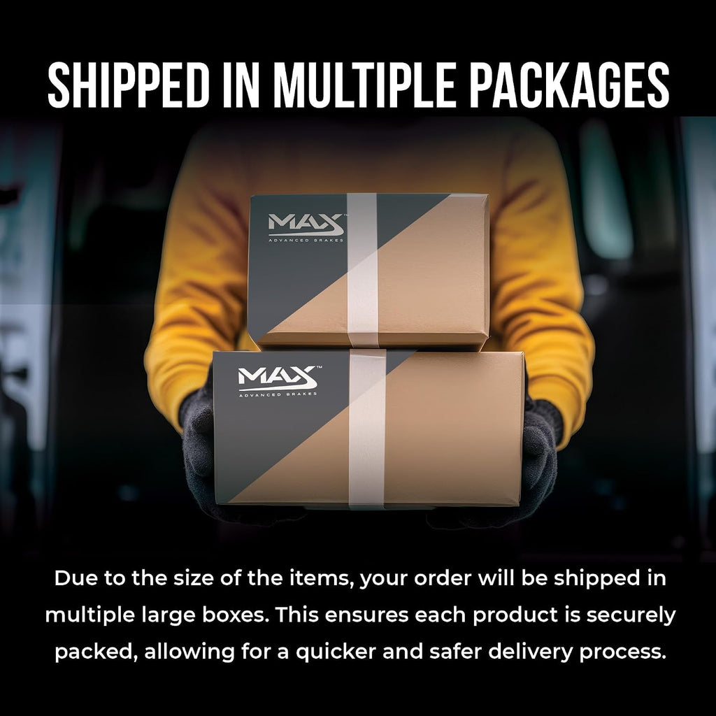 Max Advanced Brakes - Front Brake Rotor Set for 2023 BMW X1, OE-Style Replacement Front Rotors, Best Value