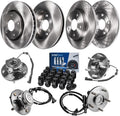 Detroit Axle - Brake Kit for 08-11 Dodge Grand Caravan Chrysler Town & Country 09-11 VW Routan, Disc Brake Rotors Wheel Bearing Hubs Wheel Replacement: 11.89' inch Front and 12' inch Rear Rotor