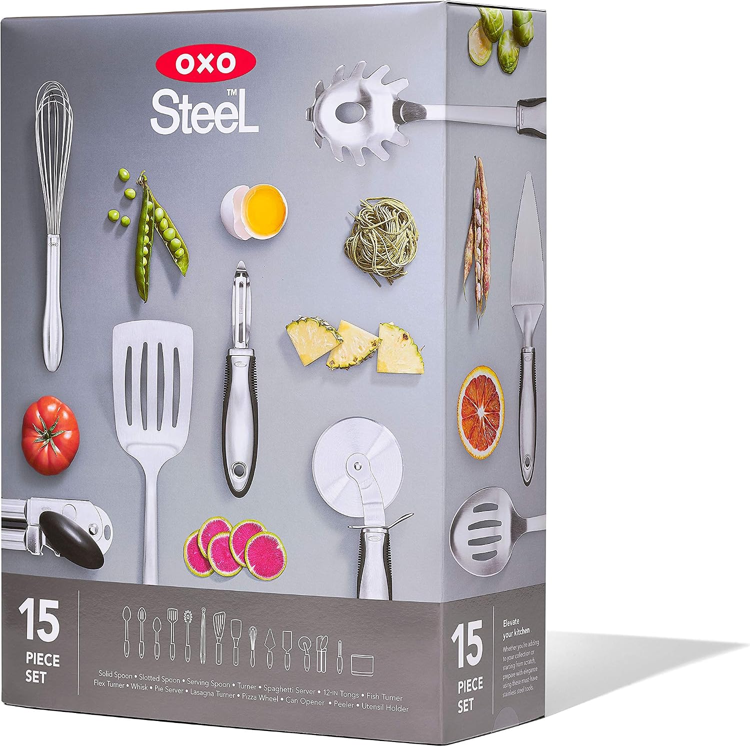 OXO SteeL 15 Piece Utensil Set