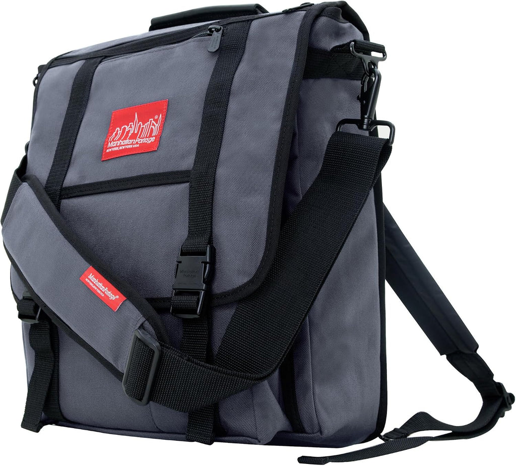 Manhattan Portage Commuter Laptop Bag Stylish Messenger Bag for Men & Women Durable Cordura Fits Up to 17' Laptop Ideal for Work College Travel (Grey)
