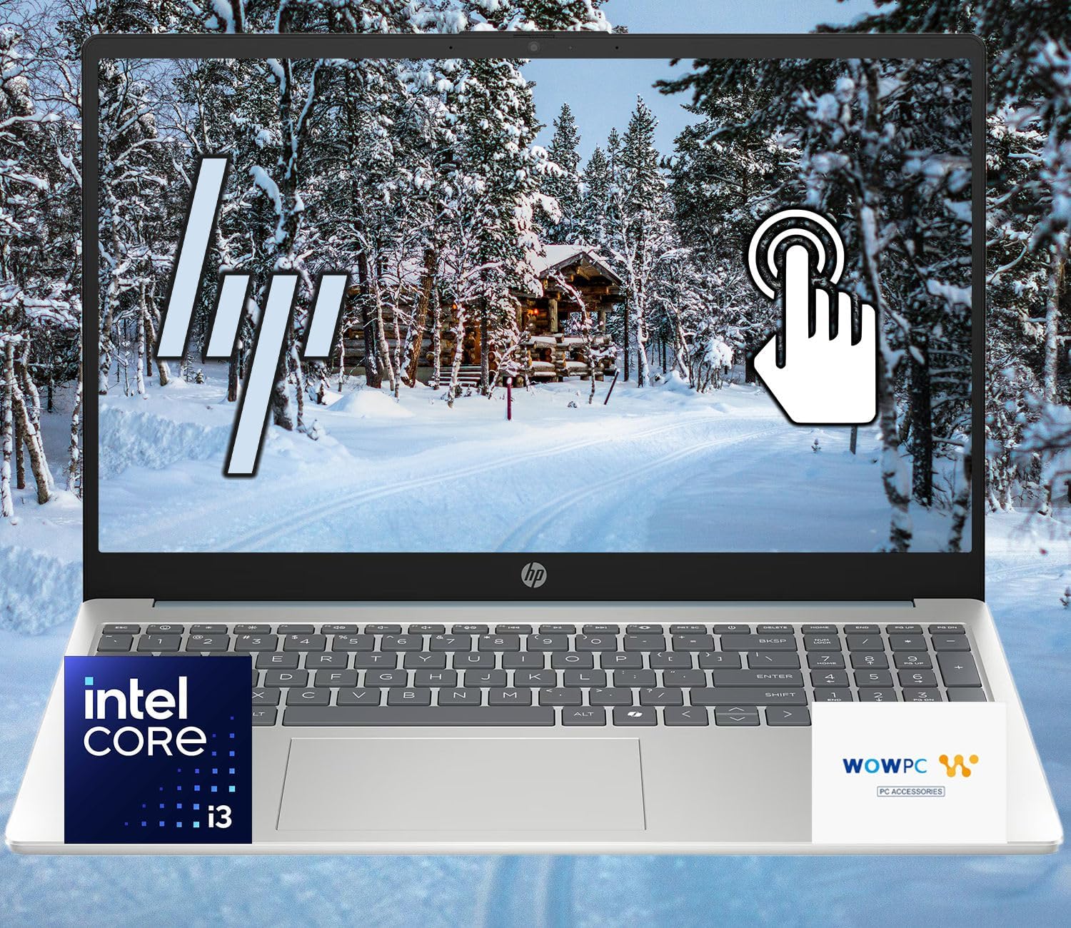 HP Pavilion Laptop, 15.6' FHD Touchscreen, Intel i3-N305, 16GB RAM 512GB PCIe SSD, Win 11 Home, WiFi 6, FHD Audio, Anti-Glare, FHD Camera, Up to 10.25 Hrs Use, w/WOWPC Recovery USB