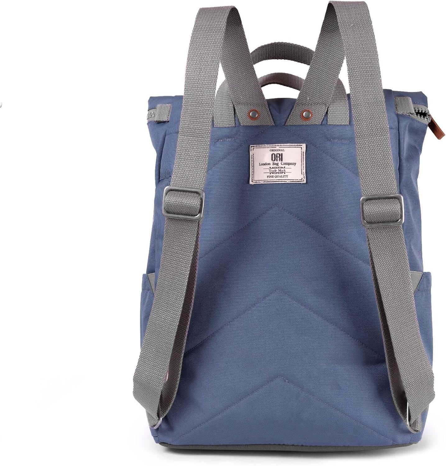 ORI LONDON Travel Backpack - Large Water-Resistant Nylon Rolltop Laptop Backpack for Men & Women - The Finchley - Airforce