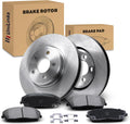 Front Disc Brake Rotors & Ceramic Brake Pads Kit Fit for Chrysler 2005-2019 300; for Dodge 2009-2020 Challenger, 2006-2020 Charger, 2005-2008 Magnum #53022 D1056