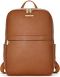 BOSTANTEN Genuine Leather 15.6 inch Laptop Backpack Purse for Women College Casual Backpack Travel Bag