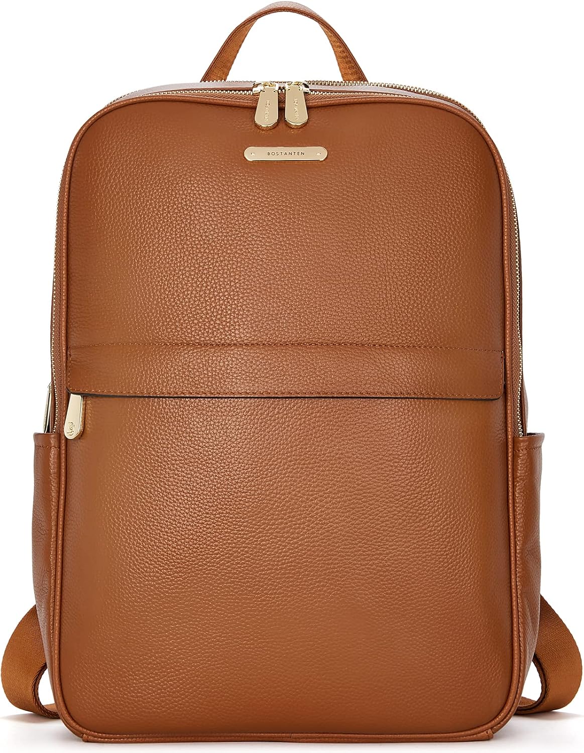 BOSTANTEN Genuine Leather 15.6 inch Laptop Backpack Purse for Women College Casual Backpack Travel Bag