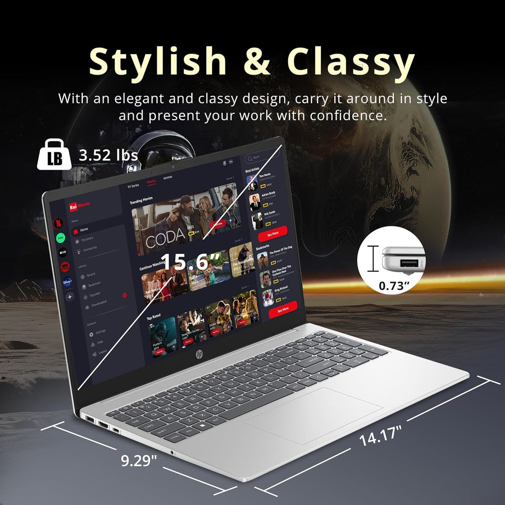 HP Pavilion 15.6' Touchscreen Laptop, Intel i3-1215U, 64GB RAM, 1.16TB Storage(1TB SSD + 160GB Docking Station Set), Intel UHD Graphics, Num Pad, Webcam, WiFi, Win 11 Pro, Silver