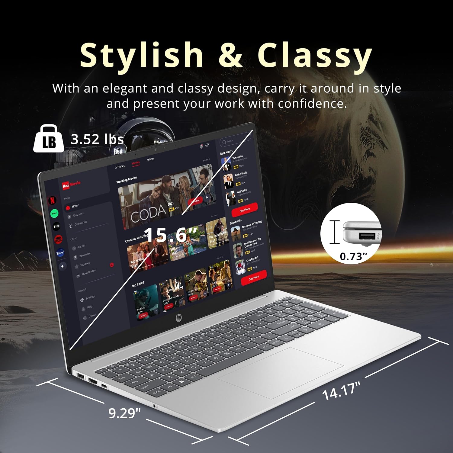 HP Pavilion 15.6' Touchscreen Laptop, Intel i3-1215U, 64GB RAM, 1.16TB Storage(1TB SSD + 160GB Docking Station Set), Intel UHD Graphics, Num Pad, Webcam, WiFi, Win 11 Pro, Silver