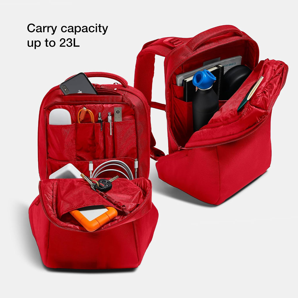 Incase ICON Backpack – Large Tech Backpack for Business, School, Travel – Laptop Bag with 8 Compartments, Fits 16 Inch Devices – Dedicated Laptop, Tablet, Phone and Accessory Pockets - Signal Red
