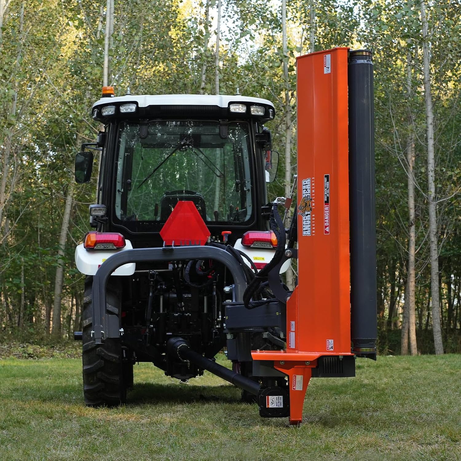 MechMaxx 72' Heavy Duty PTO Drive 3 Point Offset Ditch Bank Verge Flail Mower for 70-110HP CAT 2 Tractor, 111'' Offset Distance,55°/90° Rotation Angle, 16 Hammers, Model AGF72